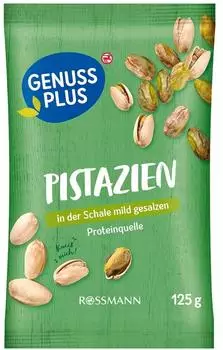 Genuss Plus Pistazien, mild gesalzen 125g