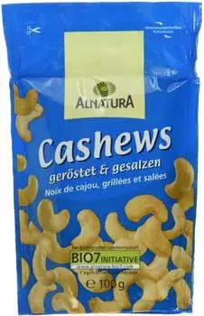 Alnatura Bio Cashews geröstet & gesalzen 100g