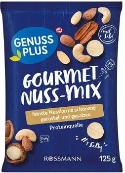 Genuss Plus Gourmet Nuss Mix geröstet und gesalzen 125g