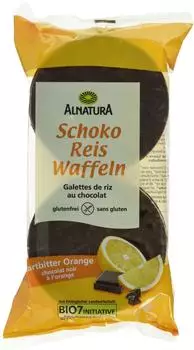 Alnatura Bio Schoko Reis Waffeln Zartbitter Orange 100g