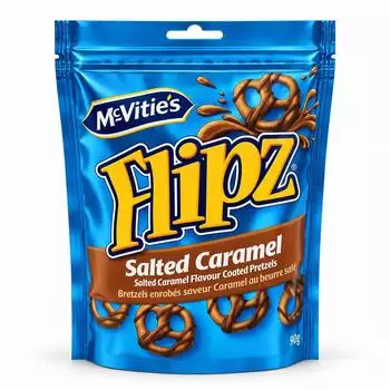 Flipz Salted Caramel Laugenbrezeln mit Schokoladenüberzug 90g