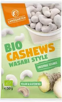 Landgarten Bio Cashews Wasabi Style 50g