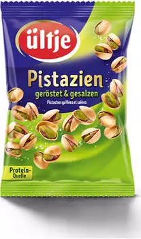 &Uuml;ltje Pistazien mit Schale, ger&ouml;stet und gesalzen (150 g)