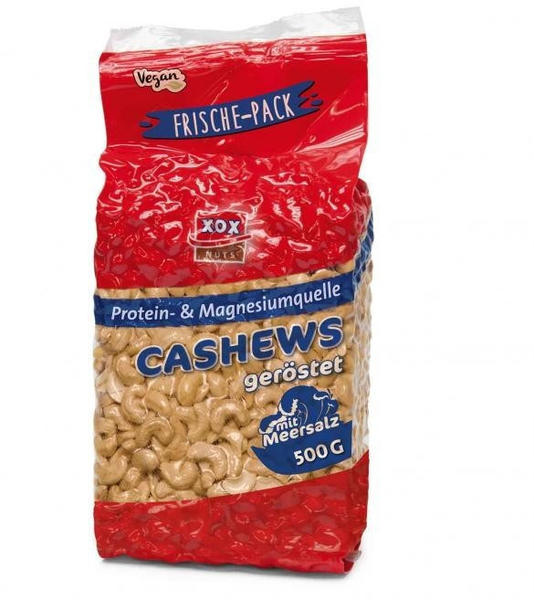 XOX Cashews geröstet & mit Meersalz (500g)