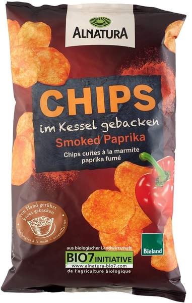 Alnatura Bio Kesselchips Smoked Paprika, 125 g