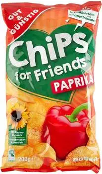 Gut & G&uuml;nstig Chips for Friends Paprika