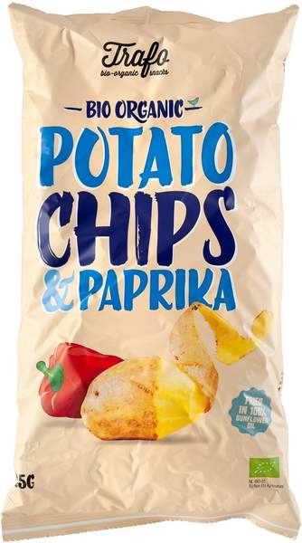 Trafo Bio Organic Potato Chips Paprika 125g
