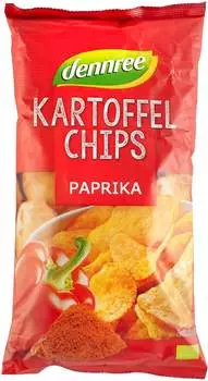 dennree Bio Kartoffelchips mit Paprika 125 g