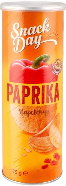 Lidl Snack Day Paprika Stapelchips 175 g