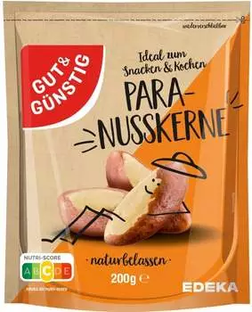 Gut & G&uuml;nstig Paranusskerne naturbelassen 200g