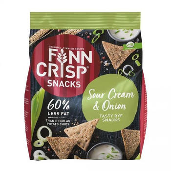Finn Crisp Snacks Sour Cream & Onion - Vollkorn-Roggenchips (150g)