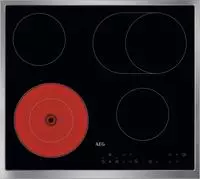 AEG TN64RA06XB Glaskeramikkochfeld 60cm autark Edelstahlrahmen Timer
