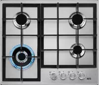 AEG HGB64420SM Gaskochfeld Autark 60 cm Silber 4 Brenner Edelstahl