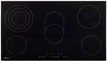 vidaXL Glaskeramik-Kochfeld mit 5 Zonen Touch-Bedienfeld 77 cm 8500W