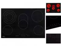 vidaXL Glaskeramik-Kochfeld mit 5 Platten Touch Control 90cm cm 8500 W