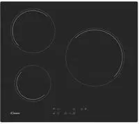 Cerankochfeld 60 Cm 3 Brenner 5500 W Schwarz Candy Ch63ct