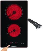 Arebos - Glaskeramikkochfeld 2 Platten Einbau Autarkes Kochfeld 3200 W 30cm...