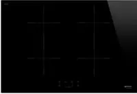 Smeg SIB2741D, Smeg SIB2741D Schwarz Eingebautes 75 cm Induktionskochfeld 4 Herd(e)