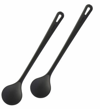 Westmark 2 Rühr-/Kochlöffel, Länge: je 30,2 cm, Gentle, Schwarz, 288422E3
