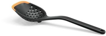 Fiskars Functional Form Sieblöffel Schwarz/Orange Kunststoff/Silikon 30 cm (1027302)