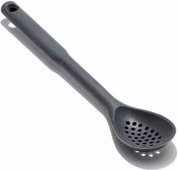 OXO Good Grips Silikonl&ouml;ffel mit Schlitzen, Peppercorn (11281600)