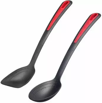 Westmark Gallant Küchenhelfer-Set 2-tlg., Kunststoff, schwarz/rot (296122E6)