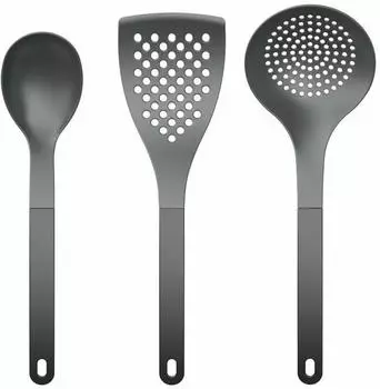 Mepal New Optima Küchenhelfer-Set 3-tlg., Nylon, schwarz (34592)