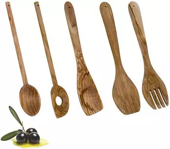 Metaltex Kochlöffel-Set aus Olivenholz 4-teilig