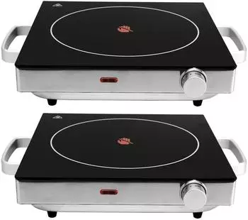 Casativo 2er Set Mobile Glaskeramik-Kochplatte 2.000 Watt