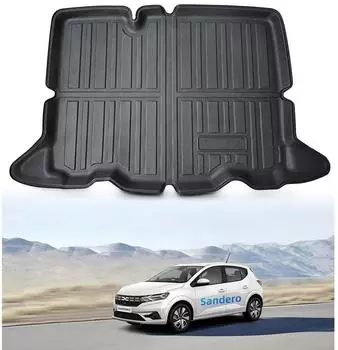 LuxusKollektion Kofferraummatte (unten) TPE f&uuml;r Sandero 3 / Stepway 3, hoher Rand, rutschfest, wasserdicht