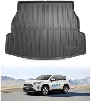 LuxusKollektion Kofferraummatte RAV4 XA50 (2019–2025), TPE, schwarz, hoher Rand, rutschfest
