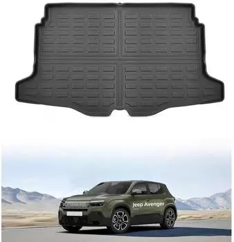 LuxusKollektion Kofferraummatte Jeep Avenger Hybrid/EV 2023-2026, TPE, schwarz