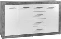 HBZ Kommode "Stone 2 Wei&szlig; Glanz, BxHxT 152x88x37 cm" Kommode mit 3 T&uuml;ren, 4