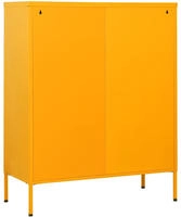 vidaXL Kommode Senfgelb 80x35x101,5 cm Stahl