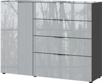 GERMANIA Sideboard "Oakland" in 2 Breiten, Fronten und Oberboden mit Glasauflage