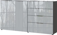 GERMANIA Sideboard "Oakland" in 2 Breiten, Fronten und Oberboden mit Glasauflage
