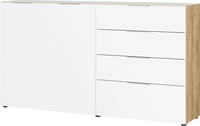 GERMANIA Sideboard "Oakland" in 2 Breiten, Fronten und Oberboden mit Glasauflage
