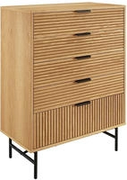 SalesFever Kommode "Visby Designer Sideboard mit Stil" Eiche Echtholzfurnier