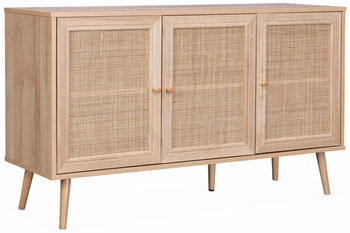 sweeek Sideboard mit Rattangeflecht 120x70cm