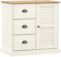 vidaXL Sideboard mit Schubladen VIGO 78x40x75 cm Massivholz Kiefer