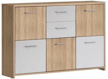 Forte Quadro 114x78cm sonoma-eiche/wei&szlig;