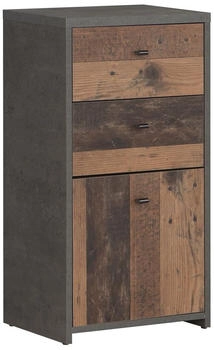 Forte M&ouml;bel Chest 40x78cm old-wood vintage/beton
