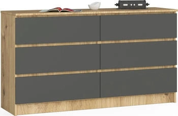 Akord Furniture Factory K140 138x77cm mit 6 Schubladen graphit