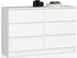 weiß: Akord Furniture Factory K120 120x77cm mit 6 Schubladen