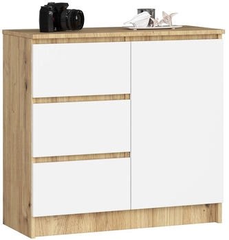 Akord Furniture Factory Jerry 80x77cm weiß/artisan-eiche