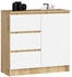 weiß/artisan-eiche: Akord Furniture Factory Jerry 80x77cm