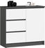 weiß/graphit: Akord Furniture Factory Jerry 80x77cm
