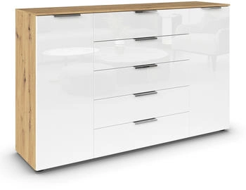 Rauch Flipp 160x100cm wei&szlig;/eiche/chrom