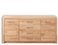 MCA living Sideboard "Fenja" 1 Stk. tlg. Massivholz, 4 Schubk&auml;sten, 2 T&uuml;ren