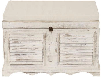 Mendler Holztruhe Shabby-Look 50x76x45cm weiß